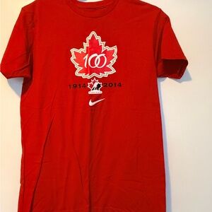 Nike Red Team Canada Hockey 100th Anniversay Graphic T-Shirt